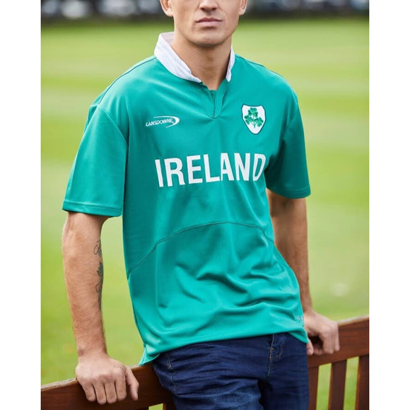 Lansdowne Ireland Men's Shamrock Performance Short Sleeve Rugby Sz. S NWT - Picture 10 of 14